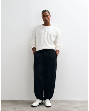 ASOS Premium Heavyweight 400Gsm Slim Balloon Jogger - White