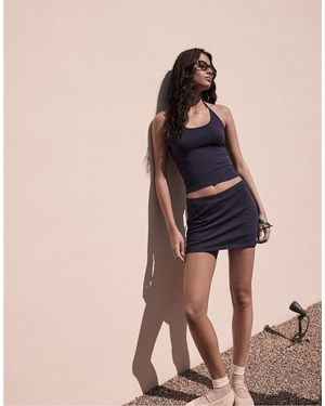 Stradivarius Mini Skort - Blue