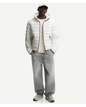 Bershka Lightweight Puffer Jacket - White