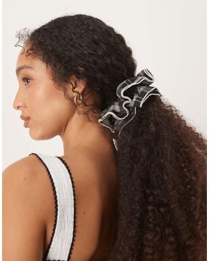 ASOS Gingham Scrunchie - Black