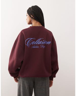 Collusion Sweatshirt With Graphic - Red