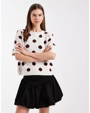 ASOS Interlock Bubble Hem Mini Skirt - White