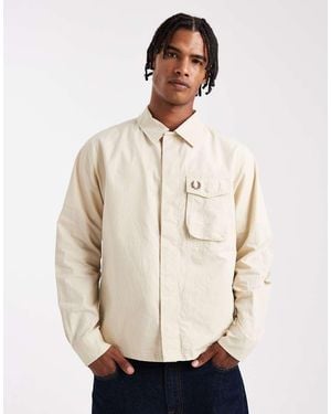 Fred Perry Poplin Overshirt - Natural