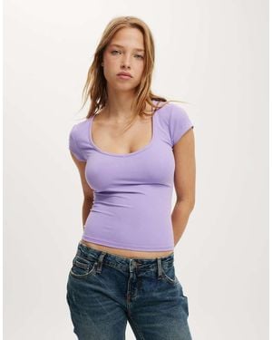 Cotton On Hold Me Short Sleeve - Purple
