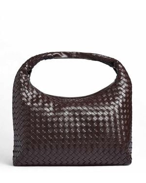 NA-KD Woven Rounded Tote Bag - Brown