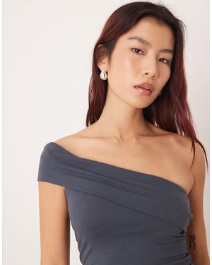 Motel Marga Off-shoulder Bandeau Style Top - Blue