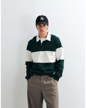 Jack & Jones Colourblock Rugby Top - Green