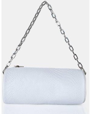 Public Desire The Claudia Croc Shoulder Bag - White