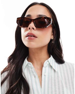 Vero Moda Occhiali Da Sole Cat-Eye Angolari Tartarugati - Marrone