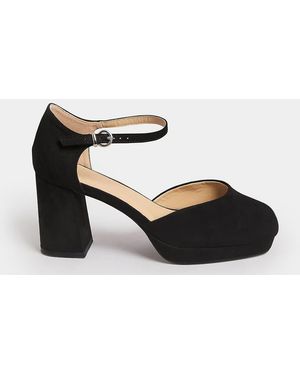 Yours Clothing Platform Court Shoes - Black