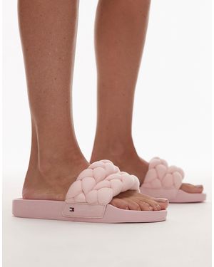 Tommy Hilfiger Braided Sliders - Pink