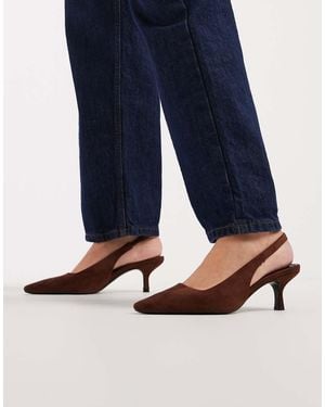 SEQWL Maybach Slingback Kitten Heels - Blue