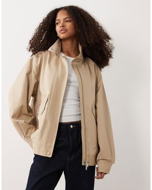 ARKET Funnel Neck Harrington Bomber - Natural