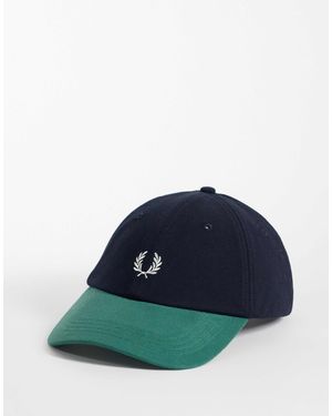 Fred Perry Pique Colourblock Cap - Blue