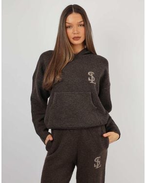 SIMMI Mari Chunky Knit Hoodie - Grey