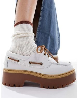 Timberland Stone Street 3 Eye Platform Boat Shoe - Blue