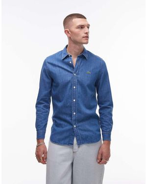 Lacoste Denim Long Sleeve Shirt - Blue