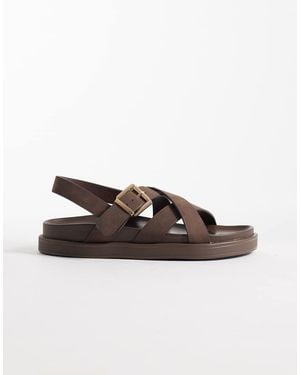 New Look Backstrap Sandals - Brown