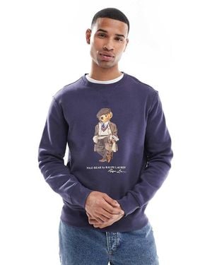 Polo Ralph Lauren Heritage Cap Bear Print Sweatshirt - Blue