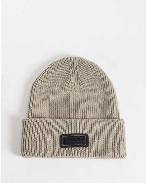 Barbour Craywell Knitted Logo Beanie - Grey