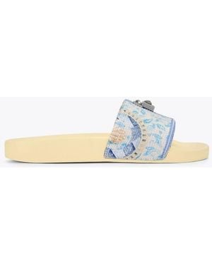 Kurt Geiger Brixton Poolslide Flat Sandals - White