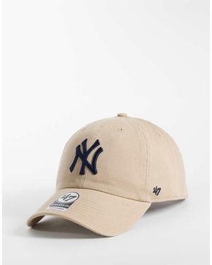 '47 Ny Yankees Clean Up-Pet Met Contrasterend Logo - Naturel