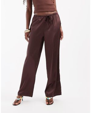 ONLY Wijde Satijnen Broek - Rood