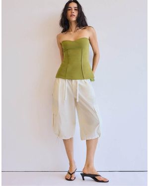 Stradivarius Bandeau Sweetheart Neckline - Green