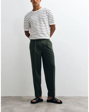 ASOS Smart Pleated Oversized Tapered Pants - White