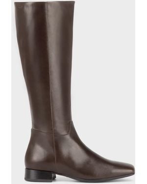 Vagabond Shoemakers Shoemakers Mona Square Toe Flat Knee Boots - Brown