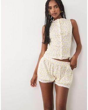 Miss Selfridge Mini Bloomer Short Co-ord - Natural