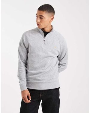 Farah Sudadera Gris Claro Con Media Cremallera Jim De
