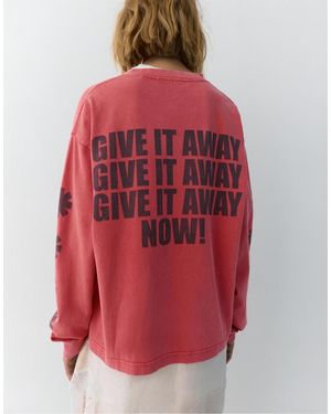 Pull&Bear Long Sleeve T-Shirt - Red