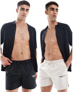 Jack & Jones – 2er-pack badeshorts - Blau
