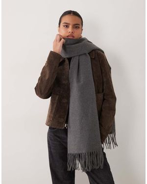 ASOS Bufanda Ultrasuave En Gris Carbón