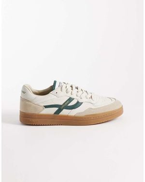 Pompeii UK Pompeii Pippa Leather Lace Up Trainers - White