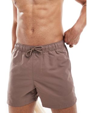 ASOS – kurze badeshorts - Braun
