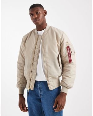 Alpha Industries Reversible Ma-1 Unisex Heritage Bomber Jacket - Natural