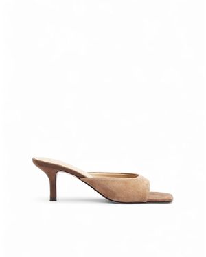 NA-KD Suede Mules - Natural