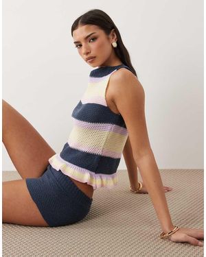 Kiwi & Co Knit High Rise Shorts - Blue