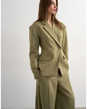 TOPSHOP – taillierter blazer - Grün