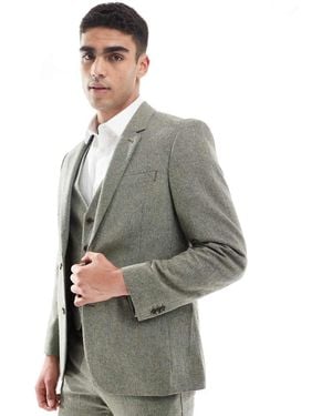 ASOS Wool Rich Slim Suit Jacket - Grey