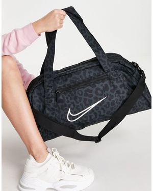 Nike Gym Club Holdall Leopard Print Bag - Black