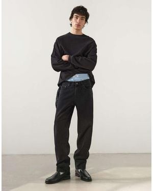 Bershka Straight-leg Jeans - Black