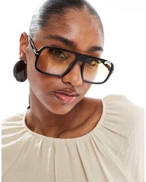 A.J. Morgan Square Aviator Sunglasses - Brown