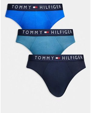 Tommy Hilfiger Pack De 3 Braguitas De Color Azul Marino, Verde Y Azul Original De
