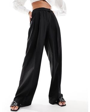 Vila Tailored Wide Leg Trousers - Black