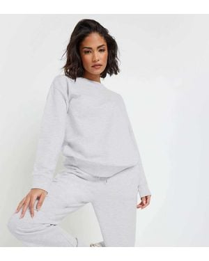 PixieGirl Petite Crew Neck Sweatshirt - White