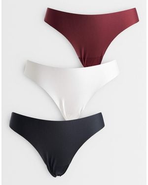 ASOS – 3er-pack sich nicht abzeichnende tangas - Lila