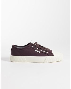 Calvin Klein Chunky Canvas Trainers - Brown